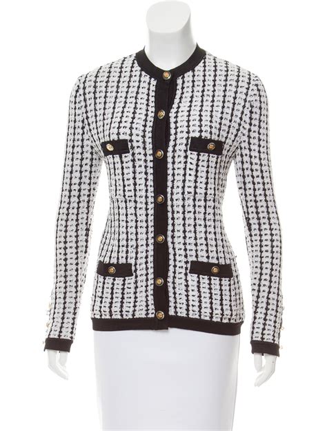 chanel knit cardigan|Chanel inspired cardigan.